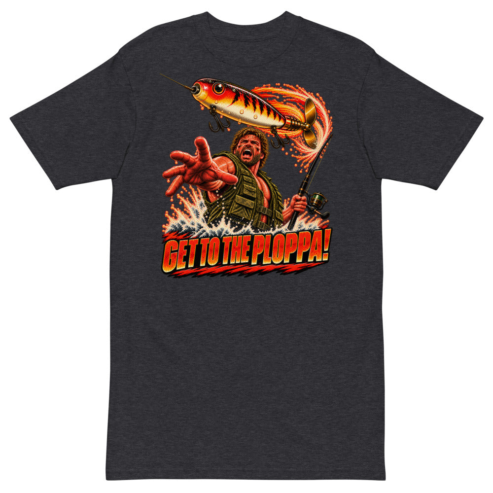 Get to the Ploppa Tee - Charcoal Heather